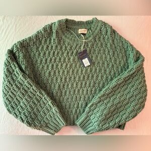 Universal Thread Chunky Crew Knit Sweater Green NWT XXL